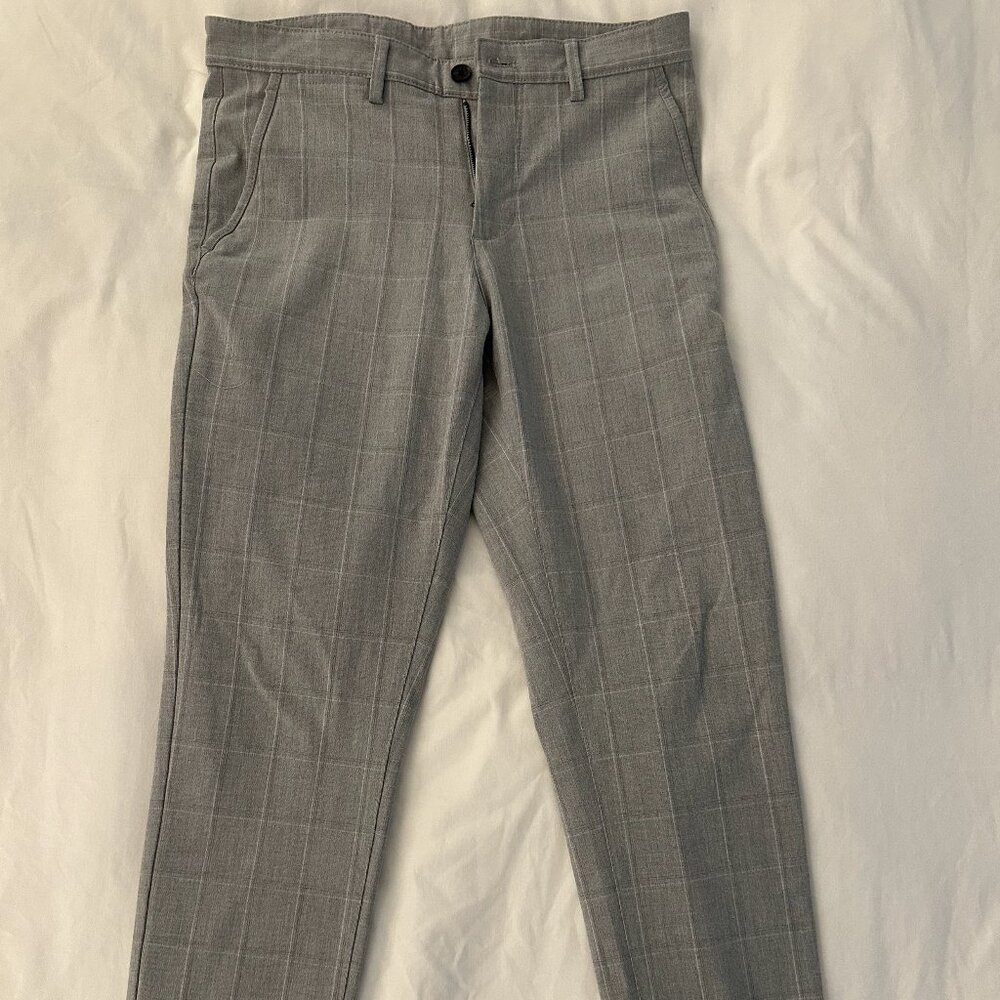Zara Grey Plaid Slim Dress Pants - Size 30
